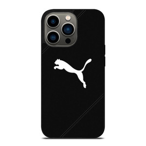 PUMA LOGO BLACK LEATHER iPhone 13 Pro Case PUMA LOGO BLACK LEATHER iPhone 13 Pro Case