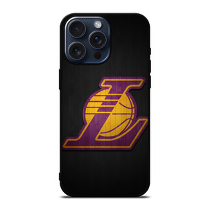 LA LAKERS WOODEN LOGO iPhone 15 Pro Max Case