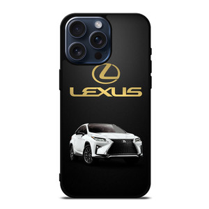 LEXUS WHITE CAR GOLD LOGO iPhone 15 Pro Max Case