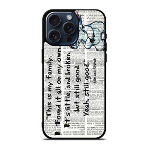 LILO AND STITCH QUOTES Disney iPhone 15 Pro Max Case LILO AND STITCH QUOTES Disney iPhone 15 Pro Max Case