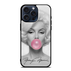 MARILYN MONROE PINK BUBBLEGUM ART iPhone 15 Pro Max Case MARILYN MONROE PINK BUBBLEGUM ART iPhone 15 Pro Max Case