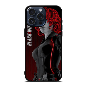 MARVEL BLACK WIDOW AVENGERS ART iPhone 15 Pro Max Case