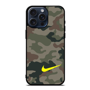 NIKE LOGO CAMO ARMY iPhone 15 Pro Max Case NIKE LOGO CAMO ARMY iPhone 15 Pro Max Case