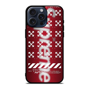 OFF WHITE X SUPREME LOGO BLUR iPhone 15 Pro Max Case OFF WHITE X SUPREME LOGO BLUR iPhone 15 Pro Max Case