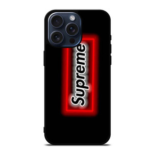 SUPREME LOGO NEON BOX iPhone 15 Pro Max Case SUPREME LOGO NEON BOX iPhone 15 Pro Max Case