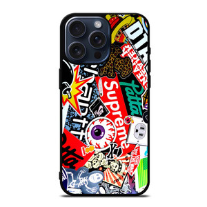 SUPREME STICKER AND OTHER BRAND iPhone 15 Pro Max Case SUPREME STICKER AND OTHER BRAND iPhone 15 Pro Max Case