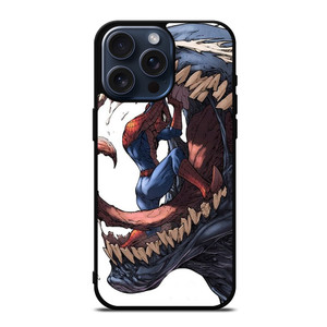 VENOM VS SPIDERMAN MARVEL CARTOON iPhone 15 Pro Max Case VENOM VS SPIDERMAN MARVEL CARTOON iPhone 15 Pro Max Case