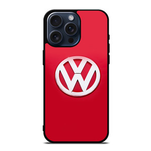 VW VOLKSWAGEN LOGO RED iPhone 15 Pro Max Case VW VOLKSWAGEN LOGO RED iPhone 15 Pro Max Case