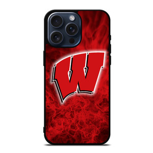 WISCONSIN BADGER LOGO iPhone 15 Pro Max Case WISCONSIN BADGER LOGO iPhone 15 Pro Max Case