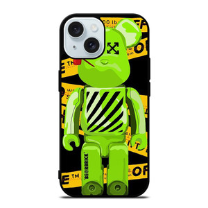 BEARBRICK X OFF WHITE 2 iPhone 15  Case Cover BEARBRICK X OFF WHITE 2 iPhone 15  Case Cover