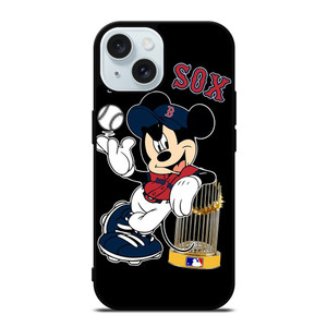 BOSTON RED SOX MICKEY MOUSE iPhone 15 Case Cover BOSTON RED SOX MICKEY MOUSE iPhone 15 Case Cover
