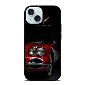 CHEVROLET CHORVETTE 1957 SPEEDFUILIE iPhone 15  Case Cover CHEVROLET CHORVETTE 1957 SPEEDFUILIE iPhone 15  Case Cover