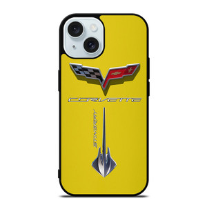 Corvette Stingray C7 Yellow iPhone 15  Case Cover Corvette Stingray C7 Yellow iPhone 15  Case Cover