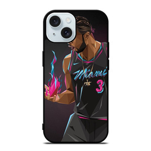 DWYANE WADE MIAMI HEAT ART iPhone 15  Case Cover DWYANE WADE MIAMI HEAT ART iPhone 15  Case Cover