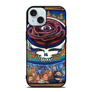 GRATEFUL DEAD SKULL ROSE iPhone 15  Case Cover GRATEFUL DEAD SKULL ROSE iPhone 15  Case Cover