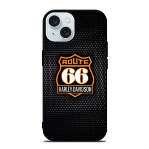 HARLEY DAVIDSON ROUTE 66 LOGO BADGE iPhone 15 Case Cover HARLEY DAVIDSON ROUTE 66 LOGO BADGE iPhone 15 Case Cover