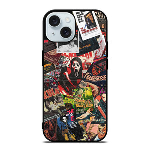 HORROR MOVIE POSTER COLLAGE iPhone 15  Case Cover