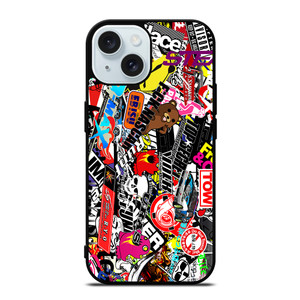 JMD STYLE VINILO STICKER BOMB iPhone 15 Case Cover JMD STYLE VINILO STICKER BOMB iPhone 15 Case Cover