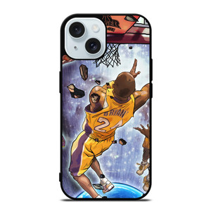 LA LAKERS KOBE BRYANT JUMP ART iPhone 15  Case Cover LA LAKERS KOBE BRYANT JUMP ART iPhone 15  Case Cover