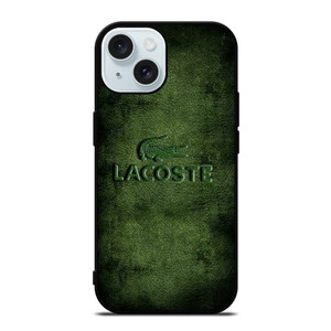 LACOSTE LOGO EMBOSSED LEATHER iPhone 15  Case Cover LACOSTE LOGO EMBOSSED LEATHER iPhone 15  Case Cover
