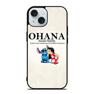 LILO AND STITCH OHANA FAMILY Disney iPhone 15 Case Cover LILO AND STITCH OHANA FAMILY Disney iPhone 15 Case Cover