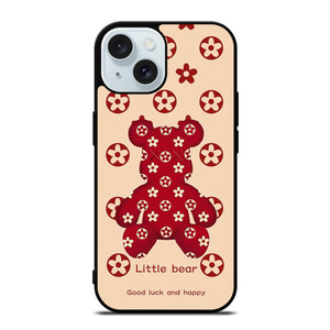LITTLE BEAR BRICK KAWS RED iPhone 15 Case Cover LITTLE BEAR BRICK KAWS RED iPhone 15 Case Cover