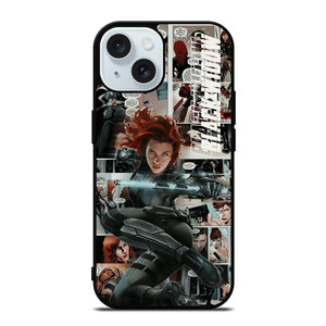 MARVEL BLACK WIDOW COMIC iPhone 15  Case Cover MARVEL BLACK WIDOW COMIC iPhone 15  Case Cover
