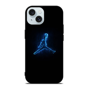 NIKE AIR JORDAN LOGO BLUE LIGHT iPhone 15  Case Cover