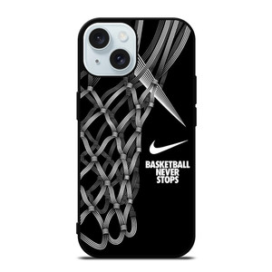 NIKE BASKETBALL NEVER STOPS ART iPhone 15 Case Cover NIKE BASKETBALL NEVER STOPS ART iPhone 15 Case Cover