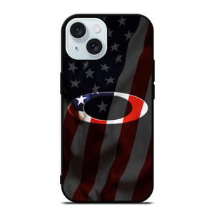 OAKLEY AMERICAN FLAG LOGO EMBOSS iPhone 15 Case Cover OAKLEY AMERICAN FLAG LOGO EMBOSS iPhone 15 Case Cover