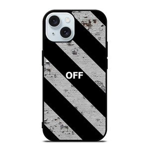 OFF WHITE LOGO STRIPE iPhone 15 Case Cover OFF WHITE LOGO STRIPE iPhone 15 Case Cover