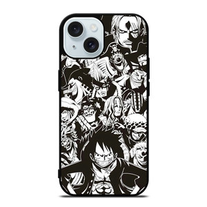 ONE PIECE CHARACTER BLACK WHITE iPhone 15  Case Cover