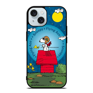 SNOOPY FLYING ACE iPhone 15  Case Cover SNOOPY FLYING ACE iPhone 15  Case Cover