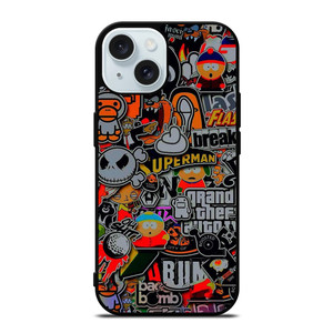 STICKER BOMB COMPILATION iPhone 15  Case Cover STICKER BOMB COMPILATION iPhone 15  Case Cover