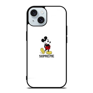 SUPREME LOGO MICKEY MOUSE iPhone 15 Case Cover SUPREME LOGO MICKEY MOUSE iPhone 15 Case Cover