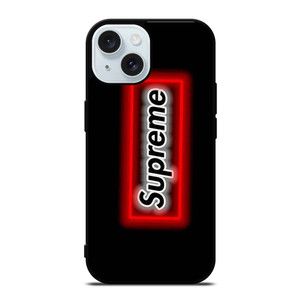 SUPREME LOGO NEON BOX iPhone 15  Case Cover
