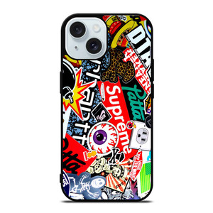 SUPREME STICKER AND OTHER BRAND iPhone 15  Case Cover SUPREME STICKER AND OTHER BRAND iPhone 15  Case Cover