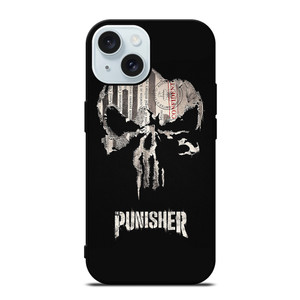 THE PUNISHER SKULL PAPER EFFECT ARTWORK iPhone 15 Case Cover THE PUNISHER SKULL PAPER EFFECT ARTWORK iPhone 15 Case Cover