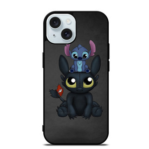 TOOTHLESS AND STITCH 2 iPhone 15 Case Cover TOOTHLESS AND STITCH 2 iPhone 15 Case Cover