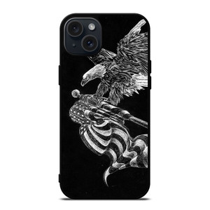 AMERICAN FLAG EAGLE SKETCH iPhone 15 Plus Case