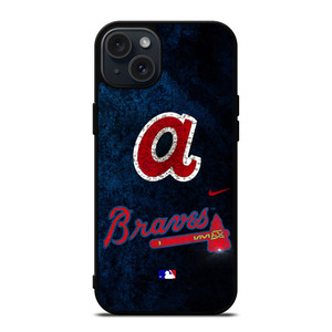 ATLANTA BRAVES MLB LOGO 2 iPhone 15 Plus Case ATLANTA BRAVES MLB LOGO 2 iPhone 15 Plus Case