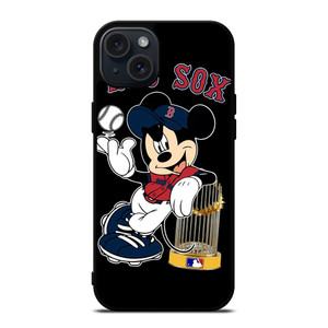 BOSTON RED SOX MICKEY MOUSE iPhone 15 Plus Case BOSTON RED SOX MICKEY MOUSE iPhone 15 Plus Case