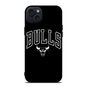 CHICAGO BULLS LOGO BLACK iPhone 15 Plus Case