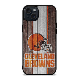 CLEVELAND BROWN WOODEN ICON iPhone 15 Plus Case