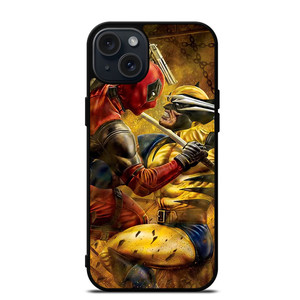 DEADPOOL VS WOLVERINE MARVEL iPhone 15 Plus Case DEADPOOL VS WOLVERINE MARVEL iPhone 15 Plus Case