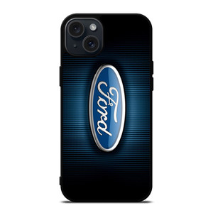 FORD LOGO BLUE STRIPE iPhone 15 Plus Case FORD LOGO BLUE STRIPE iPhone 15 Plus Case