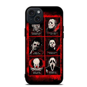 HORROR MOVIES VILLAIN CHARACTERS iPhone 15 Plus Case
