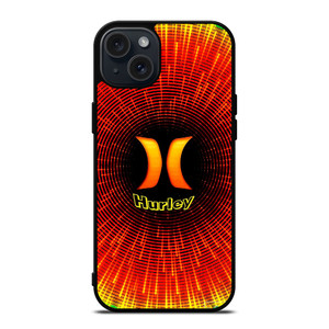 HURLEY ORANGE BLACK LOGO iPhone 15 Plus Case HURLEY ORANGE BLACK LOGO iPhone 15 Plus Case