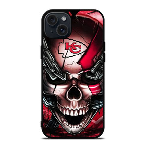 KANSAS CITY CHIEFS SKULL iPhone 15 Plus Case