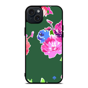 KATE SPADE NEW YORK GREEN FLORAL iPhone 15 Plus Case